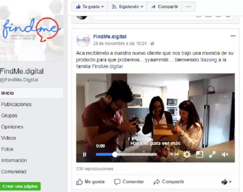 Compartir videos facebook